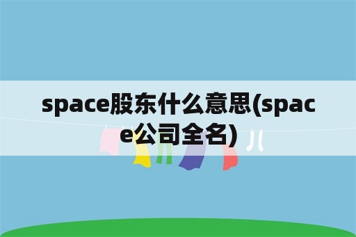 space股东什么意思(space公司全名)